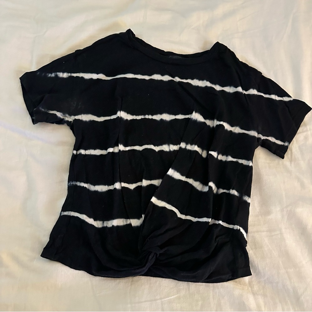 Tie dye twisted front cropped All Saints top